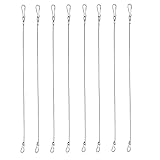 DGOL 8 Packs Black Coated 304 Stainless Steel Plant Hanger, Adjustable Length from 10-24 inch, Wire Rope Hooks for Hanging Plants, Bird Feeders, Pots