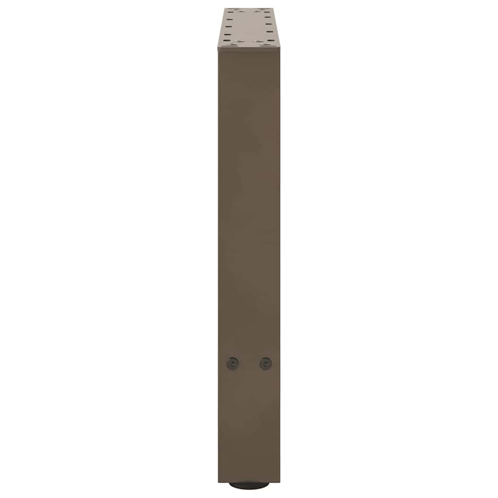 Patas de acero natural con recubrimiento en polvo, 2 unidades, 60 x (42 – 43) cm, patas de acero para muebles con patas niveladoras para salón y comedor, estables y antideslizantes, diseño