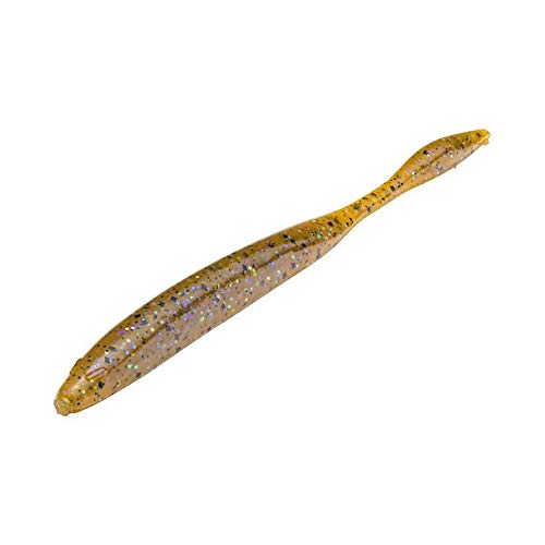 Strike King KVD Dream Shot Fishing Lure, Soft Plastic Worm, Hinged Tail Section, Coffee Scent, Salt Impregnated, Open Pour Technology