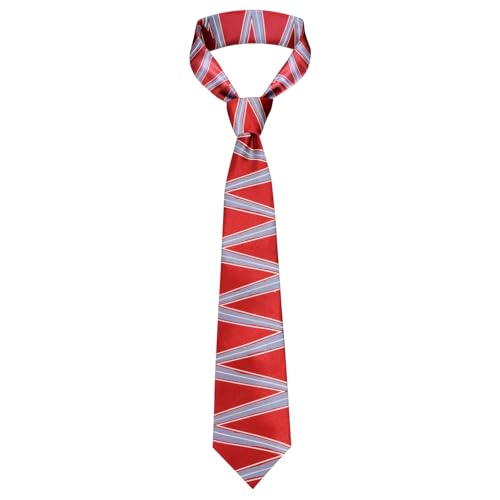 IHESPABLD Cosplay Tie for Halloween Costume Party Accessories Red Striped Printed Necktie for Adult Christmas Tie Cartoon Movie Outfit Props Gifts