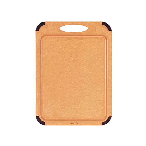 Maxcook Cutting Board, Kitchen Chopping Boards With Juice Grooves, Non-Porous, Natural Wood Fiber Composite, Double-Sided, Dishwasher Safe, Bpa Free, 14.48 X 10.74-Inch #TOP5