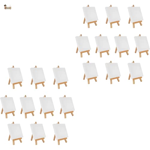 BricoLoco DIY-Set, Leinwand und Staffelei, 10 x 10 cm, Tischstaffelei für Kinder und Erwachsene, Mini-Staffelei (20)