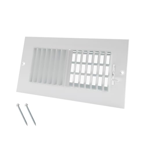 8 x 4 Inch [Duct Opening] Air Vent Covers for Wall or Ceiling - High Airflow 2 Way Steel Ventilation - Adjustable Wall/Ceiling Register, 9-3/4 Inch x 5-3/4 Inch [Overall Dimensions]