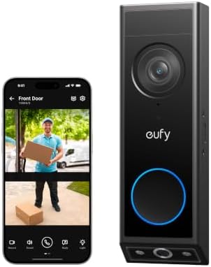 eufy Security Video Doorbell E340, Dual Cameras, 2K FHD, No Subscription