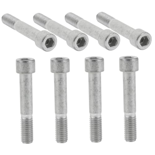 HAKIDZEL Bike seat Screw clamp Bike seat mounting Pole 8pcs M8 Steel Silver Seatpost Clamp Bolt for Mountain Bikes and Dirt Bikes