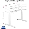 Base Scrivania Elettrica VWINDESK VJ201-S3 | Doppio Motore Regolabile In Altezza | Capacità 145 Kg | Telaio In Acciaio 3 Stadi - 2