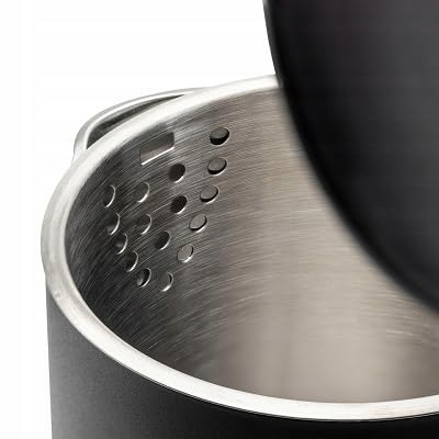 Huslog Hervidor de Agua Eléctrico 1,7 L, Control de Temperatura 40–100 °C, Pantalla Táctil LED, 4 Modos, Función Mantener Caliente, Acero Inoxidable y Cristal, Filtro Antical, Base 360°, 2200W, Negro - imagen 2