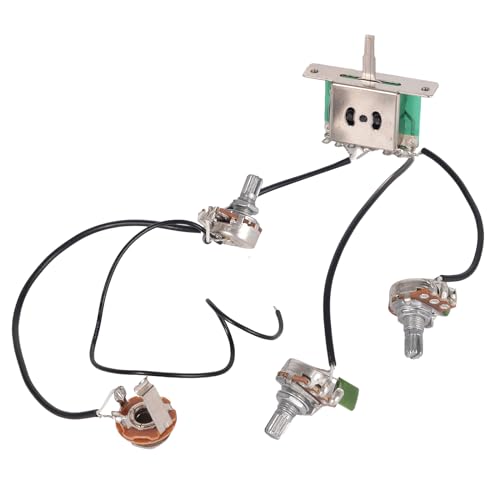 Musical Accessories Wiring Harness Prewired with A500k B500k Pots for Stratocaster Strat Guitar - Thumbnail 5