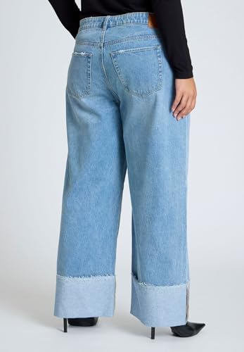 ELOQUII Women's Plus Size Tall Cuff Jean3