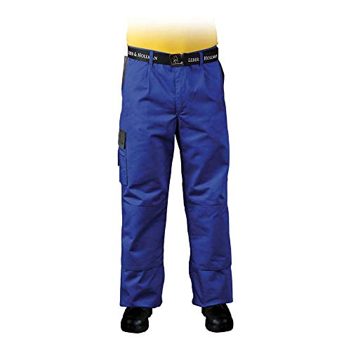 Leber&Hollman Lh-Hammer_Ns50 - Pantaloni Protettivi In Cotone, Taglia 50, Colore: Blu/Grigio