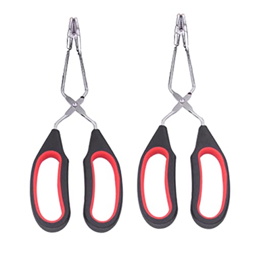 Mikikit 2Pcs Barbecue Clip Multifunctional Bbq Tongs for Steak Pizza Bread Charcoal Heat Resistant Cooking Tool S Durable Non Slip Grilling Accessories