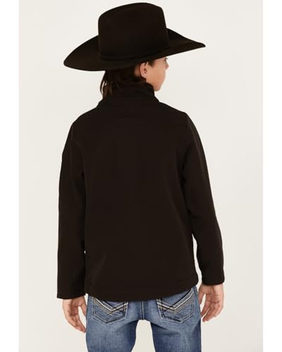 Cinch Boys' Logo Bonded Softshell Jacket Brown Medium US4