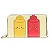 Produktbild JHGFG Mode Handtasche Reißverschluss Geldbörse Süße Senf Tomate Ketchup Flasche Telefon Kupplung Geldbörse Abendkupplung Blockieren Leder Geldbörse Multi Card Organizer