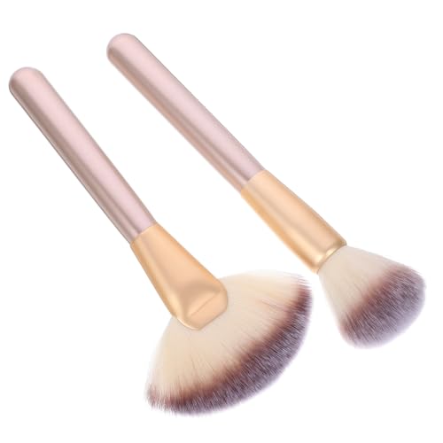 CANIGHT Makeup Brush Set 2pc u Shaped Nose Brush Perfect for Highlighter Blush Facial Makeup Portable Gentle on Skin