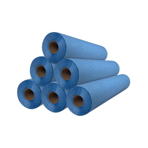 Papel Camilla Parafinado Antigoteo Azul | 60 cm x 70 m (6 Rollos Sin Precorte)