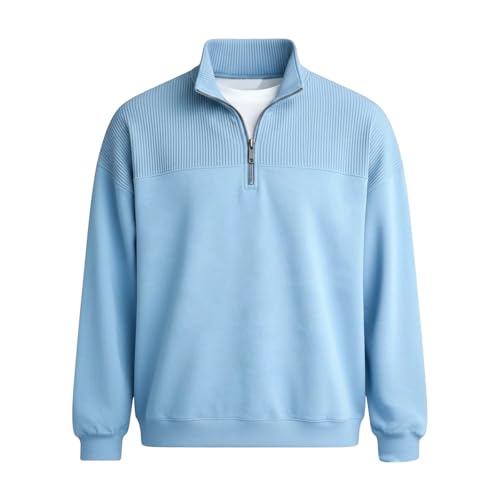 Pull décontracté col zippé homme résistant au quotidien urbain