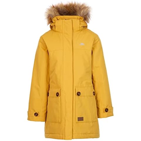 Trespass Girls Waterproof Padded Jacket with Fur Trim Cover