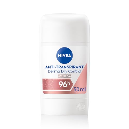NIVEA - Stick Féminin Derma Dry Control - Déodorant Femme 96H Anti-Transpirant - Protection Maximum Contre la Transpiration Intense & les Odeurs - Derma Control - Tous Types de Peaux - 50 ml