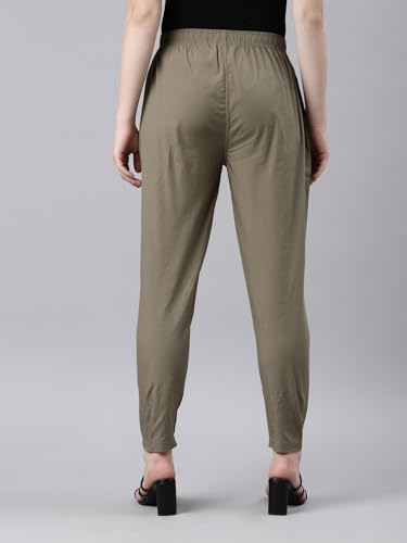 Image of TWIN BIRDS Women Cotton Kurti Pants | Straight Fit Ethnic Daily Trousers