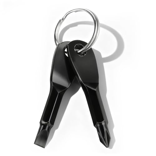 Qulkws 4-in-1 Keychain Screwdriver Set, Stocking Stuffers for Men Adults, Multi-functional Cool...