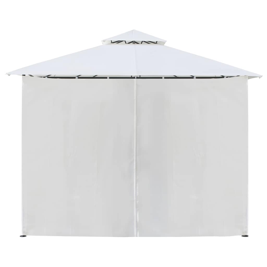 Pawilon z zasłonami 600 x 298 x 270 cm biały stal poliester