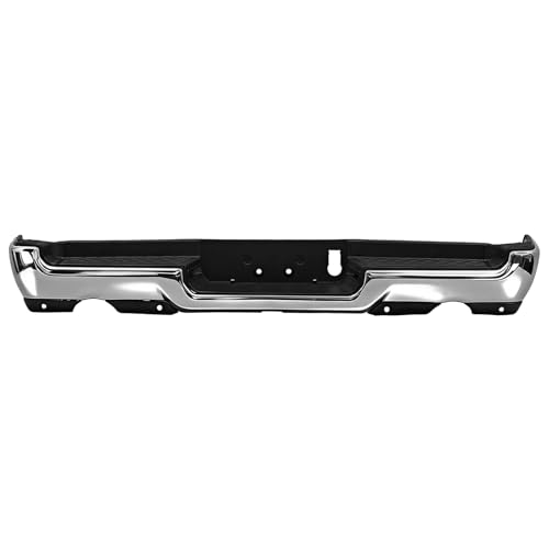 Chrome Rear Step Bumper Assembly for 2019-2024 Ram 1500 | with Sensor Holes & Dual Exhaust | Direct Fit