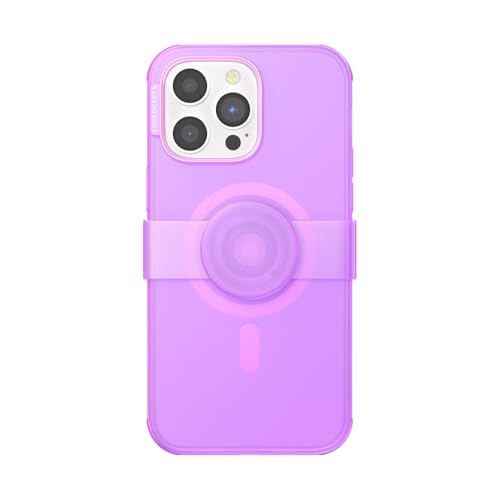 Image of PopSockets iPhone 14 Pro Max Phone Case with MagSafe, Wireless Charging Compatible, Pink - iPhone 14 Pro Max MS Pink Translucent