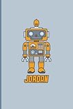 jordan vintage  Jordan: Yellow Robot Illustration Cover for Boys that loves Robots Notebook Journal for Boys and Men, Personalized Jordan Diary, 6x9 120 pages ... and Coworker, Personalized gift for Jordan
