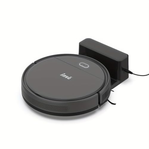 Mini Saugroboter 9000Pa mit Wischfunktion, 3-in-1 Staubsauger Roboter für Auto Haushalt Teppich, ultraflach 7,2 cm mit Fernbedienung, 2000mAh 100 Min Laufzeit, Anti-Sturz & Hindernisvermeidung, grau
