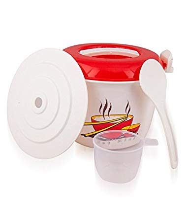 Microwave Rice Cooker Micro-Safe Red (for Microwave Oven Only) BPA-Free
