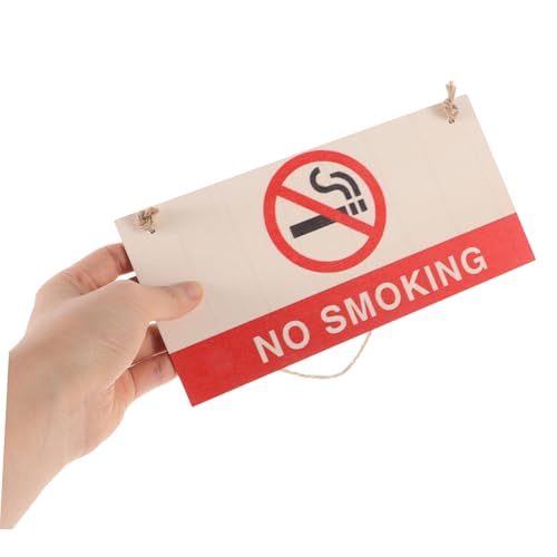 GRADENEVE 2 piezas Carteles Prohibido Fumar de Madera Rústica de Señales No Fumar Colgantes para Oficina Restaurante y Espacios Públicos Fáciles de Instalar y Resistentes