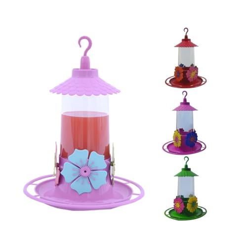 Kit 2 Bebedouro De Plástico Colors Luxo Para Beija Flor Passarinhos Com Poleiro E Chapeu Jardim 290