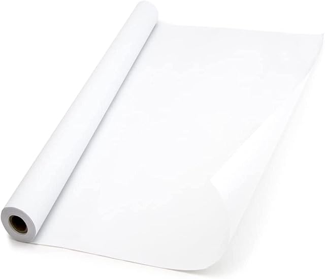 CYH White Drawing Paper Roll - 10 m Art Paper Roll, Painting Sketching Paper - Easel Paper Roll for Kids - Fadeless Bulletin Board Paper Children Art Sketch Paint Drawing Board - 44cm Wide