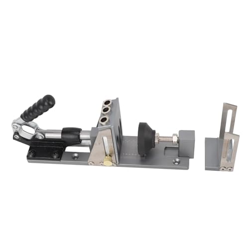 Kit de Plantilla de Agujero de Bolsillo de Aleación de Aluminio (10,4x2,4 Pulgadas) - Guía Precisa de Perforación Angular Ajustable, Herramienta para Carpintería y Gabinetes