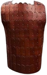 Medieval Chest Body Armour Brown Leather Muscle Adult Size Greek Corinthian SCA for Roleplay & Cosplay Use