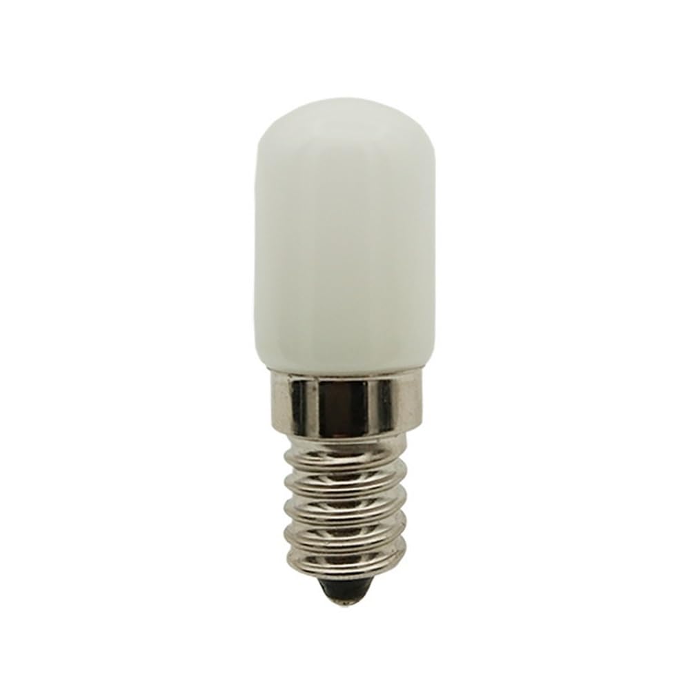 1fortunate lights, Paquete de 50 bombillas LED for frigorífico, CA 220 V, 0,7/1,5/3 W, T20D, E12/E14/E17, cubierta de vidrio lechoso(6500K Cool White,E14 2.5W)