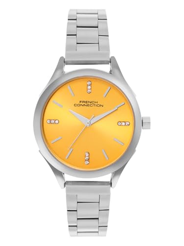 French Connection Analog Yellow Dial Womens Watch-FCN099SM (B0D78NG4V7) Amazon Price History, Amazon Price Tracker