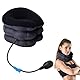 Cervical Neck Traction Device, Hals Zugvorrichtung blau, Nackenstütze, neck brace, Nackenkissen, Verstellbares Nackenmassagegerät für die Entlastung der Halswirbelsäule Druck, Kopf-und Nackenstrecke