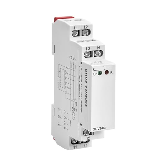 Relais de surveillance de tension GRV8-03D M265 triphasé avec sortie 1SPDT