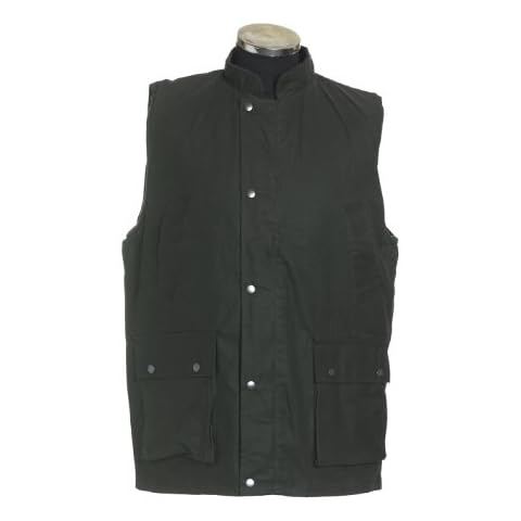 Jack Daw Men's Sandringham Waxed Bodywarmer - Green, XX-Large Cover