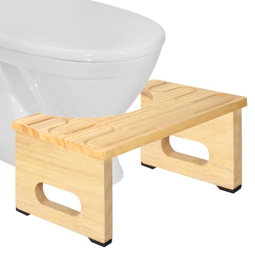 Foldable Toilet Stool, 7.3 Inches Poop Stool for Bathroom, Bamboo Toilet Stool Squat Adult, Collapsible Squatting Bathroom Potty Stool with Non-Slip Strip（No Installation Required） -  YOSE, YUS-QX-ZDMTD-ys