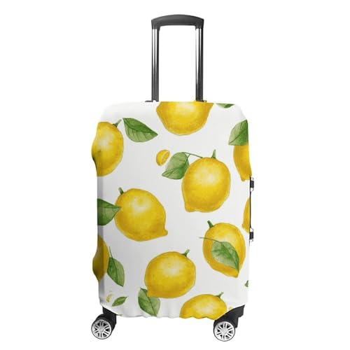 Travel Luggage Cover Suitcase Protector Yellow Lemon Elastic Washable Stretch Suitcase Protector Anti-Scratch Travel Suitcase Cover Fit 18-32 Inch Luggage