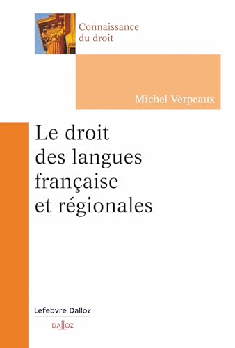 livre Le droit des langues française et régionales