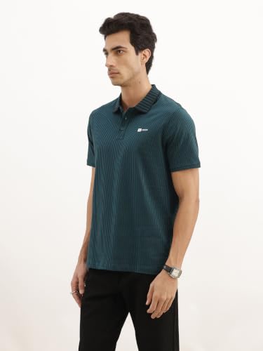 Image of WROGN Men's 100% Cotton Polo T-Shirt | All-Over Print | Slim Fit