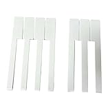 Key Top Zubehör Reparatur Komplettset mit Front, geeignet für Universal-Klavier-Ersatz DIY 2 Stück (weiß)