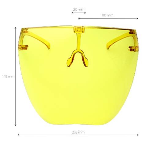 Image of zeroUV - Protective Face Shield Full Cover Visor Glasses /Sunglasses (Anti-Fog /Blue Light Filter) (Yellow)