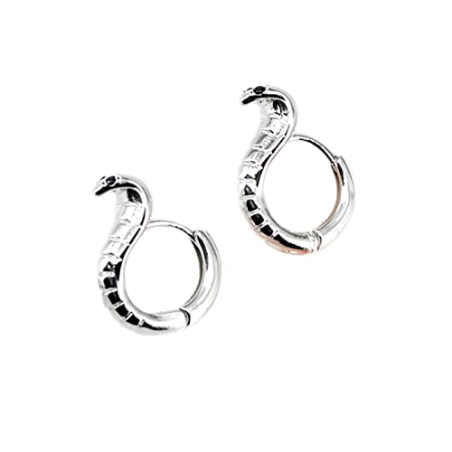 Boucles d'oreilles serpent argent 925 créoles cartilage femme