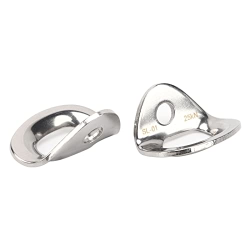 Pwshymi 2pcs Climbing Bolt Hanger, 316 Stainless Steel Large Bearing Capacity Anchor for Carving Aerial Work,Applicable to Drilling Exploration,Mountable Climbing Accessories