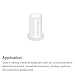 Kozelo 10pcs Flanged Sleeve Bearing - [8mm x 9.55mm x 17.5mm] Nylon Oilless Bushing for Equipment Machine Use | White