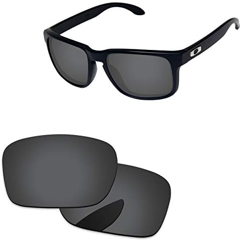 PapaViva Lenses Replacement for Oakley Holbrook Black Grey Cover